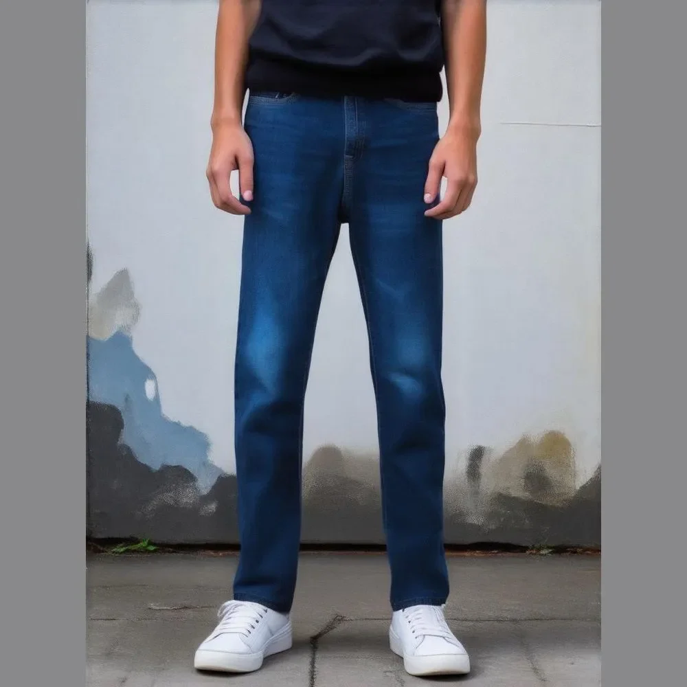 7 For All Mankind Slimmy Straight Leg Jeans Blue Size 12 Preppy Streetwear